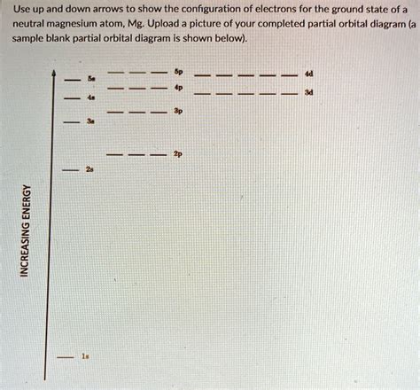 Solved Use Up And Down Arrows To Show The Configuration Of Electrons For The Ground State Of A