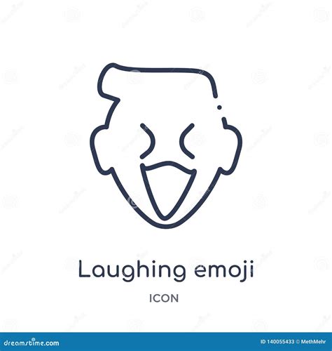 Linear Laughing Emoji Icon From Emoji Outline Collection Thin Line