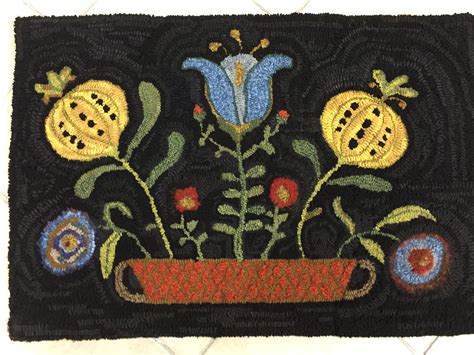 Toute Premi Re R Alisation En Rug Hooking D Apr S Un Mod Le De Polly