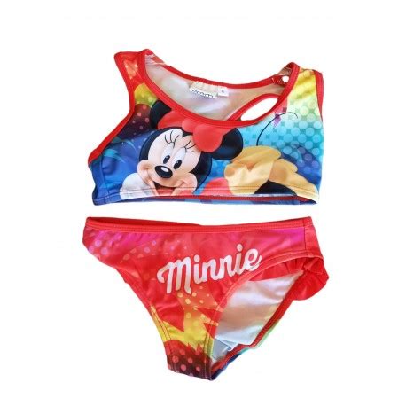 Costume Mare Minnie Mouse Anni Disney Bikini Pezzi Bambina Non