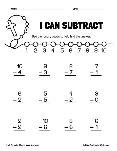 Third Grade Subtraction Worksheet Printable Hojas De Matemáticas