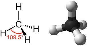 What is the bond angle in a tetrahedral molecule?