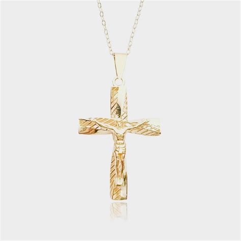 Pingente Crucifixo De Ouro Puro Cruz Detalhada Cm Ouro K Shopee