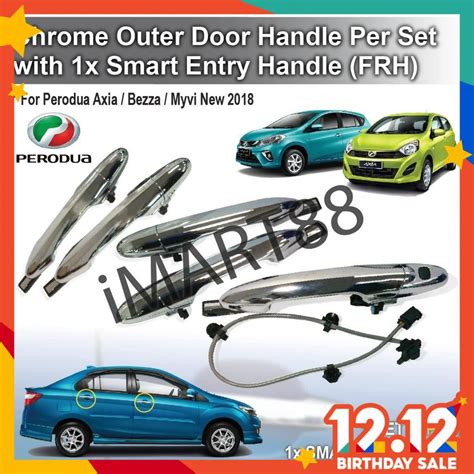 Original Perodua Chrome Outer Handle Myvi Bezza Axia All Side