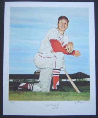 Stan Musial Autographed St Louis Cardinals MLB Art Print Poster Photo