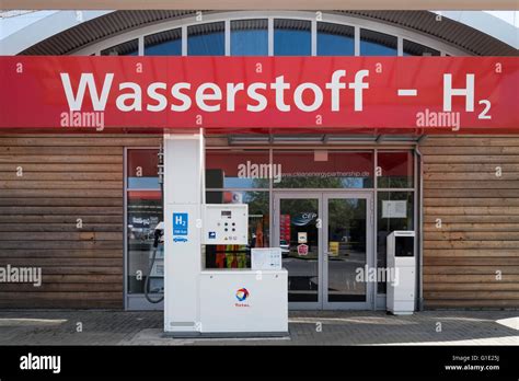 Wasserstoff Hydrogen Fuel Filling Station By Total In Berlin Germany