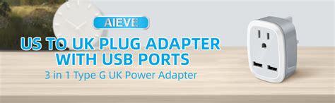 Us To Uk Plug Adapter Aieve Pin Usa To Uk Plug Adapter With Usb