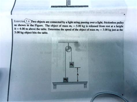 Solved Exercise Two Objects Are Connected By Light String Passing Over