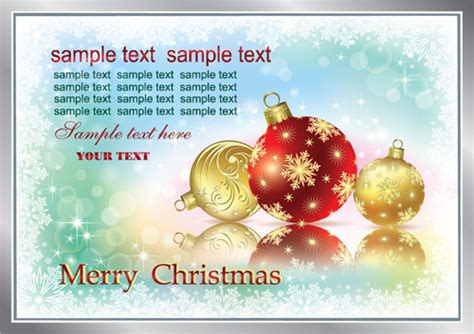 Set Of Christmas Theme Cards Elements Vector Vectors Images Graphic Art