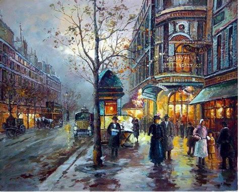 City Street Oil Paintings Oil Painting For Sale Painting Medium Night