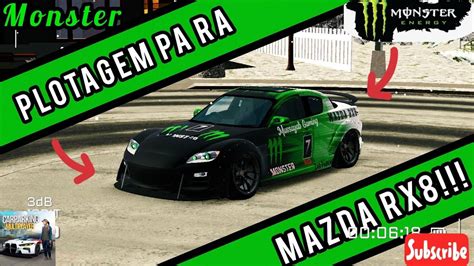 Plotagem Para Mazda Rx Da Monster Energy Car Parking Multiplayer