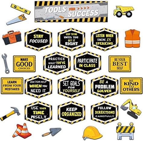 Amazon Pasimy Construction Bulletin Board Decorations Set