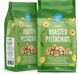 Amazon Brand Happy Belly Pistachios Roasted And Salted 500g Pack Of