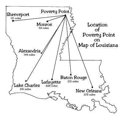 Poverty Point Louisiana Map