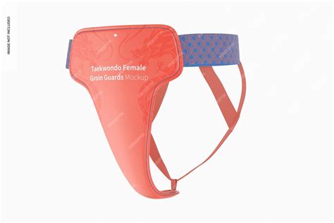 Premium Psd Taekwondo Female Groin Guard Mockup Left View