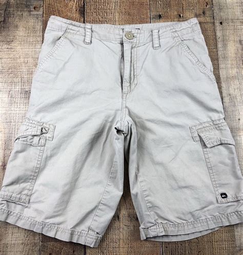 Quicksilver Mens Cargo Style Tan 100 Cotton Shorts Gem