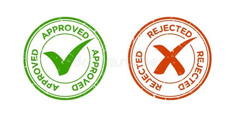 Approved And Rejected Stamp Design Element Suitable For Websites