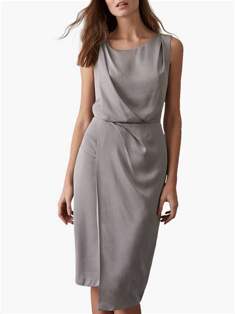 Reiss Karina Cross Back Dress Steel Grey Dress Backs Dresses Midi