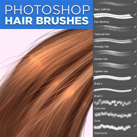 Hair Brushes For Photoshop Cc Including Curls And Braids