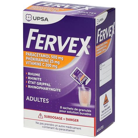 Fervex Adultes Sachet 8 Pcs Redcare Pharmacie