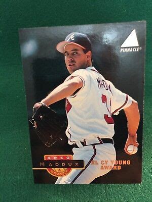 Greg Maddux Pinnacle Braves Baseball Card Ebay