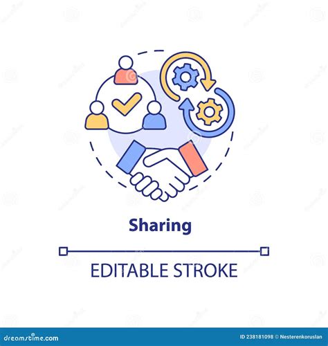 Sharing Concept Icon Stock Vector Illustration Of Concept