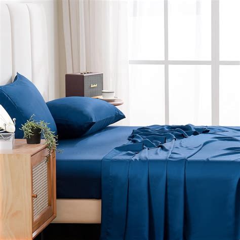 Full Size Sheet Set Cooling Sheets Rayon Derived From Bamboo 400tc Bed