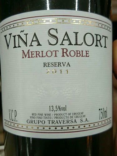 Familia Traversa Viña Salort Reserva Merlot Roble Vivino Brasil