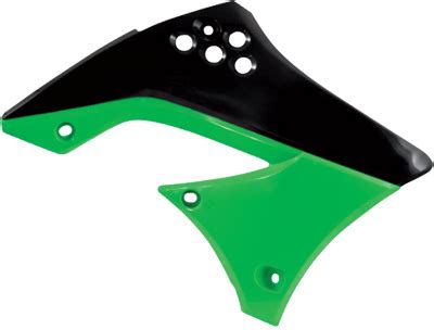 Aomc Mx Acerbis Radiator Shrouds Black Green Kx F