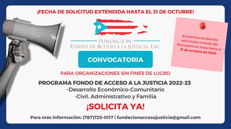 Convocatoria Programa Fondos De Acceso A La Justicia