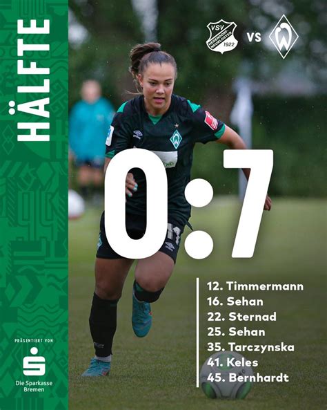 Werder Bremen Frauenfußball on Twitter Der erste Durchgang endet mit