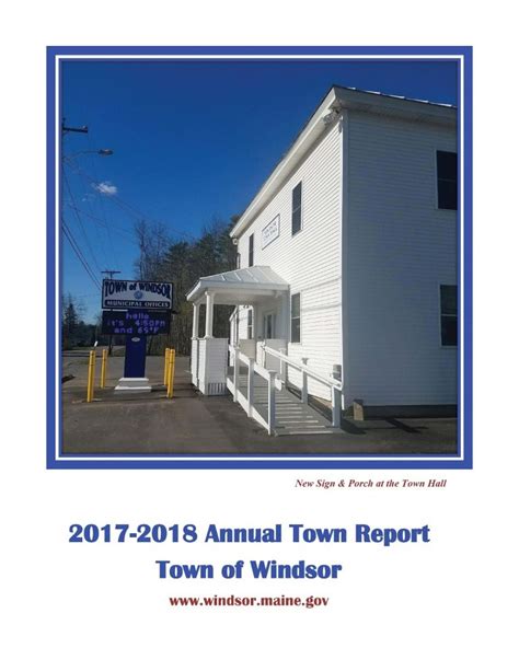 Annual Town Reports – Windsor, Maine