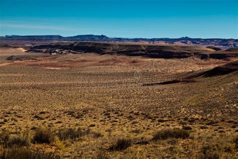 Desolate High Altitude Desert Landscape In Utah Usa Stock Image