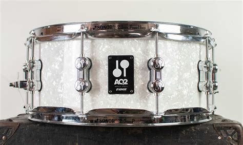 Sonor AQ2 6x14 White Marine Pearl Snare Drum Reverb