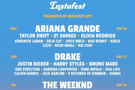 Instafest How To Get A Customized Music Festival Lineup Based On Your