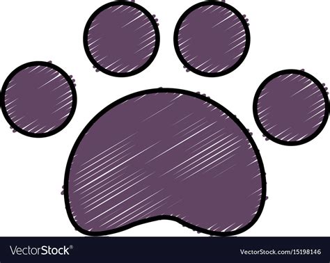 Dog footprint icon Royalty Free Vector Image - VectorStock