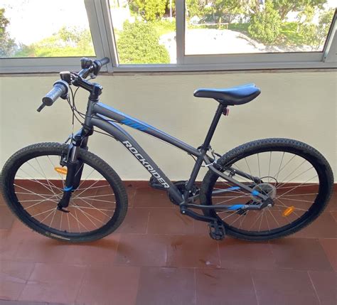 Bicicleta BTT Rockrider ST100 Cinza Faro Sé E São Pedro OLX Portugal