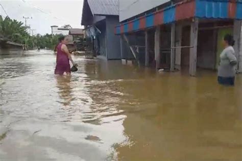 Sungai Katingan Kalteng Meluap Banjir 1 Meter Rendam 6 Kecamatan