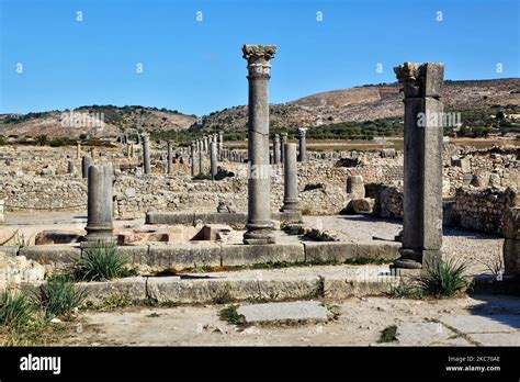 Las Ruinas De La Antigua Ciudad Romana De Volubilis En Meknes