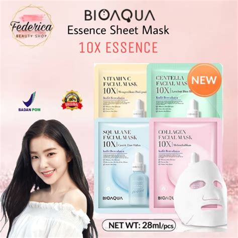 Jual Bioaqua X The Essence Facial Sheet Mask Squalane Collagen