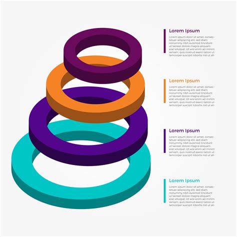 Flat D Infographic Element Circle Vector Template Vector Art At