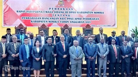 Paripurna Masa Sidang Iii Dprd Mimika Pemda Usulkan Perubahan Anggaran