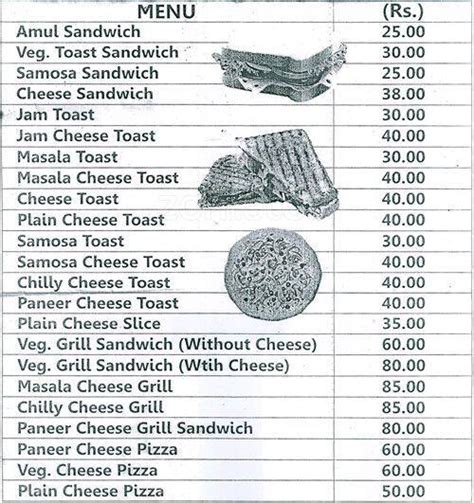 Sandwich Corner Menu Menu For Sandwich Corner Castle Mill Thane West