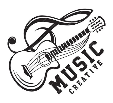 Premium Vector Guitar Music Instrument Logo Fit For Music Logo Template