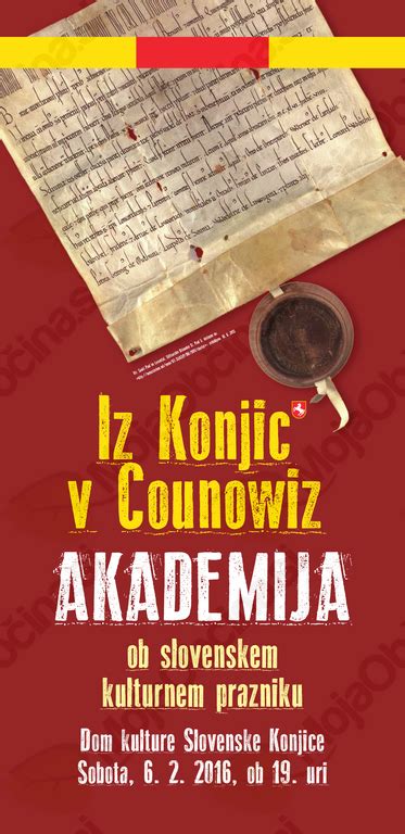 AKADEMIJA OB SLOVENSKEM KULTURNEM PRAZNIKU Občina Slovenske Konjice