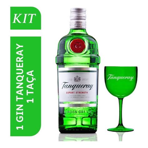 Kit Gin Tanqueray London Dry Garrafa 750ml Taça Original Em