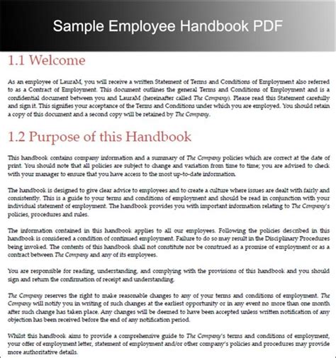 Employee Handbook Templates Detailed Guide On Employee Handbook 40 Free Templates Template Sumo