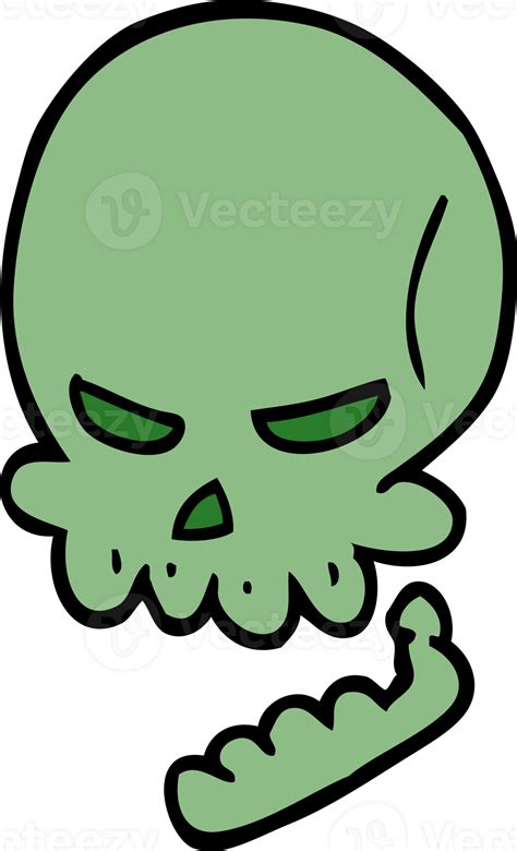 Cartoon Doodle Halloween Skull 45259800 Png