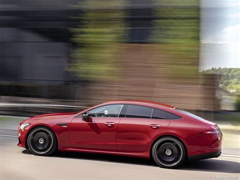 2019 Mercedes Amg Gt 43 4matic 4 Door Coupé Color Jupiter Red Side Caricos