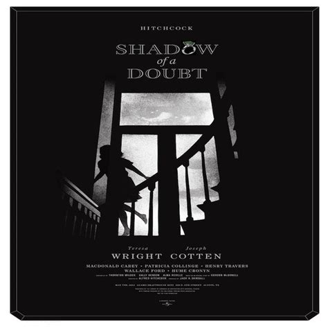 ALAN HYNES Posters and Prints — Mondo Hitchcock's Shadow Of A Doubt poster